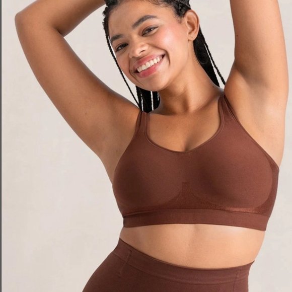 Shapermint Other - Truekind Bra Shapermint Everyday Throw-on Wireless Bralette Sports Bra Brown
